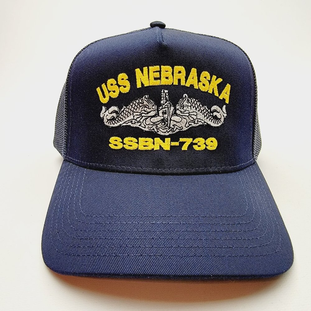 USS NEBRASKA SSBN-739 Direct Embroidered Baseball Hat